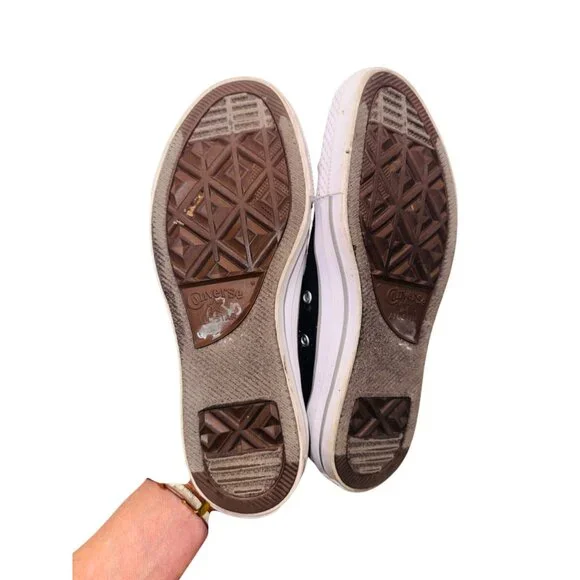 Converse Chuck Taylor All Star Low-Top Sneaker Black/White 7.5 Skater Athletic - Picture 7 of 10